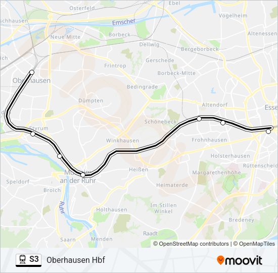 S3 Train Line Map