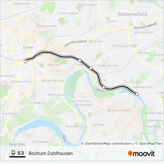 S3 Train Line Map