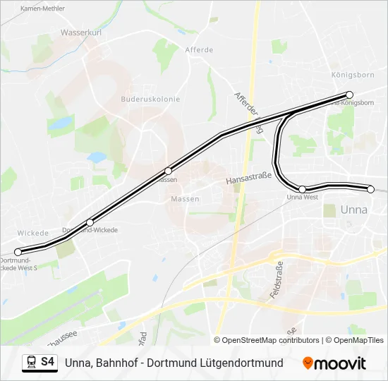 S4 Train Line Map