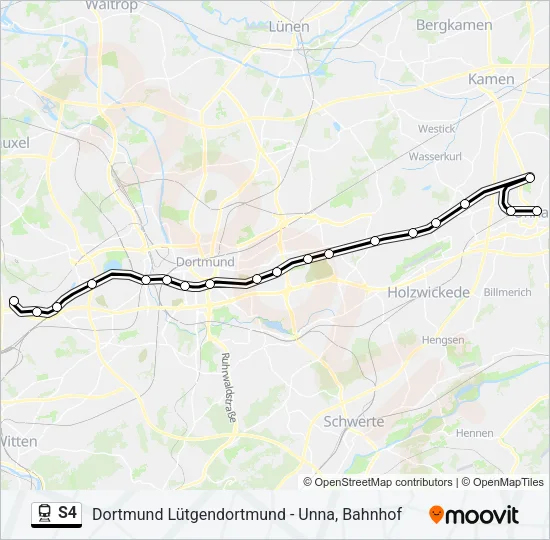 S4 Train Line Map