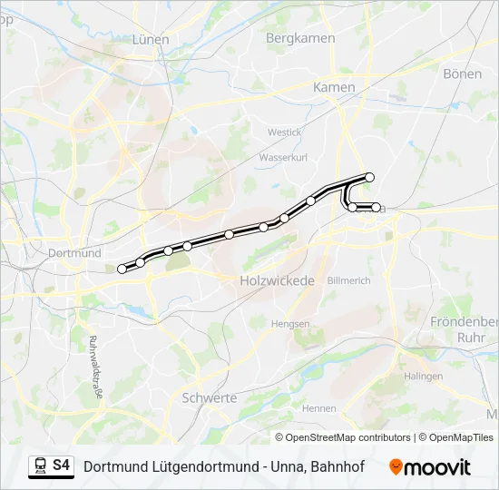 S4 Train Line Map