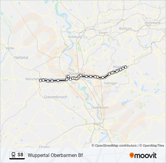 S8 Train Line Map