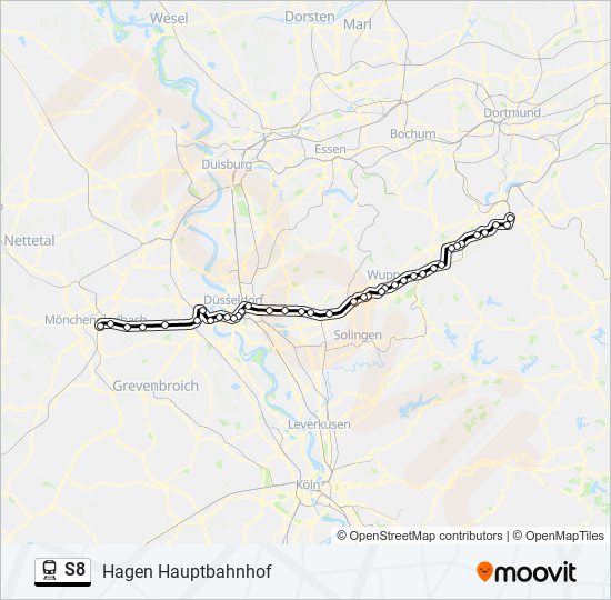 S8 Train Line Map