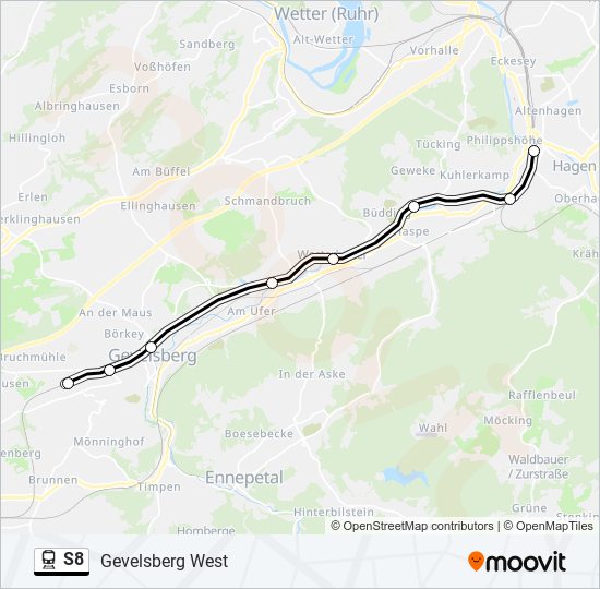 S8 Train Line Map