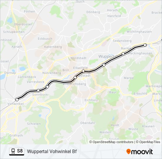 S8 Train Line Map
