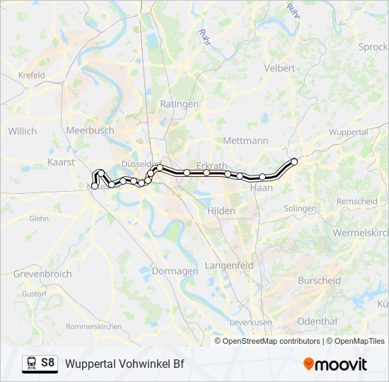 S8 Train Line Map
