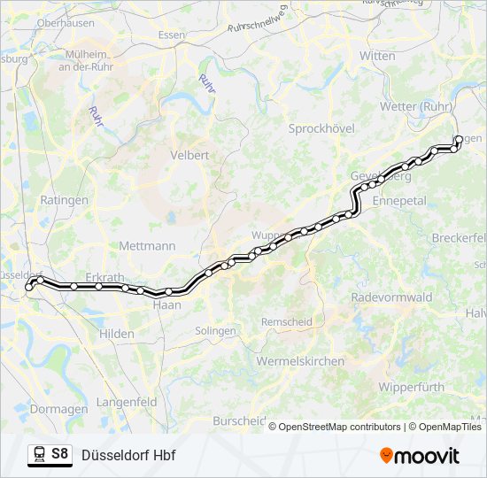 s8 Route: Fahrpläne, Haltestellen & Karten - Düsseldorf Hbf (Aktualisiert)
