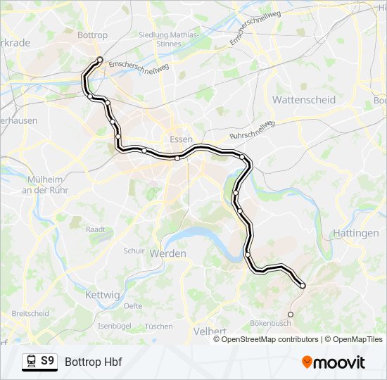 s9 Route: Schedules, Stops & Maps - Bottrop Hbf (Updated)