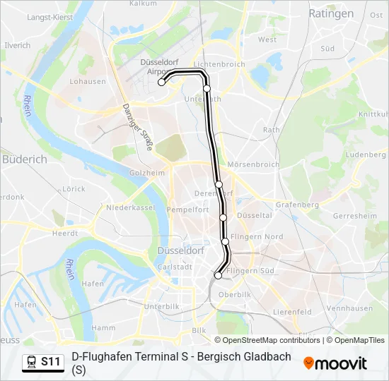 S11 Train Line Map