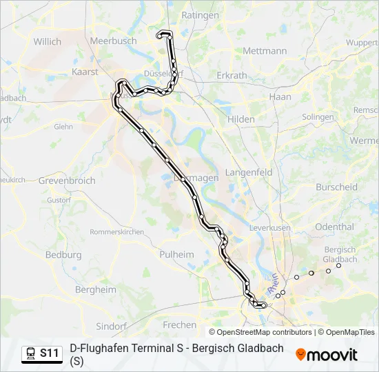 S11 Train Line Map