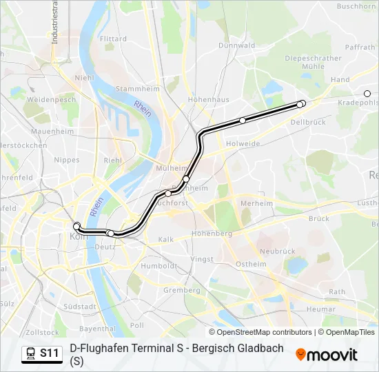 S11 Train Line Map
