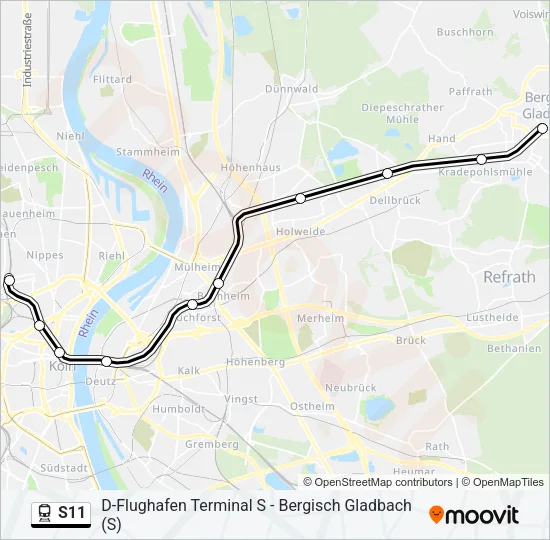 S11 Train Line Map