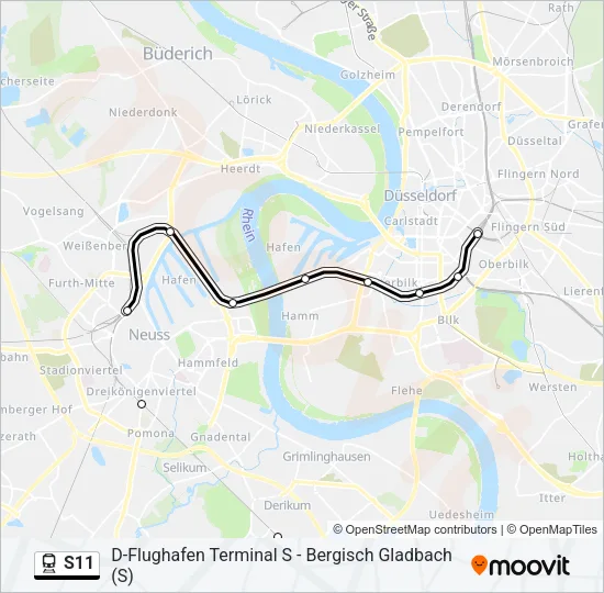 S11 Train Line Map