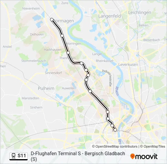 S11 Train Line Map