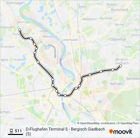 S11 Train Line Map
