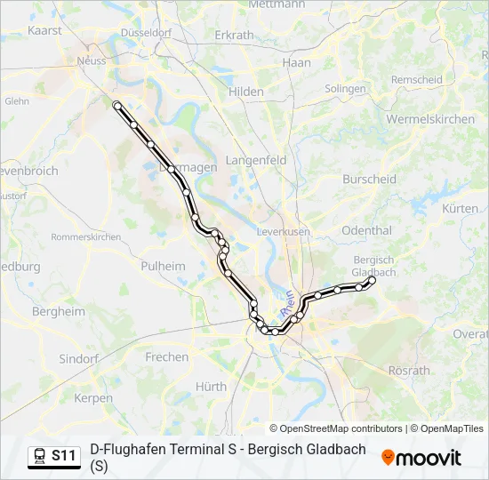 S11 Train Line Map