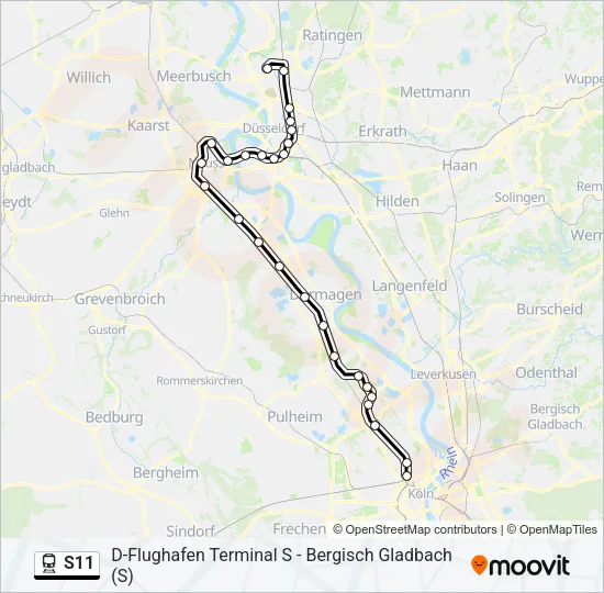 S11 Train Line Map