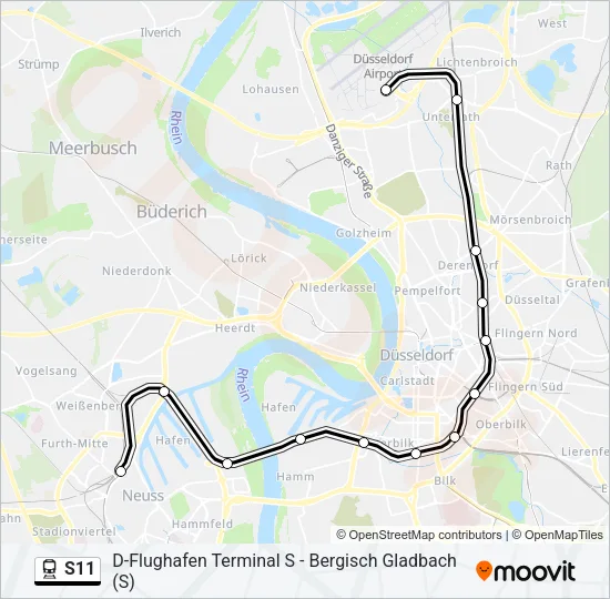 S11 Train Line Map