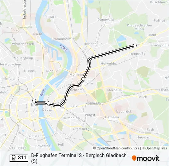 S11 Train Line Map