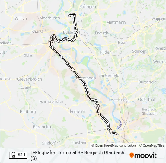 S11 Train Line Map
