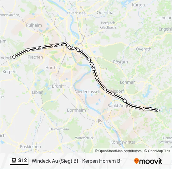 S12 Train Line Map