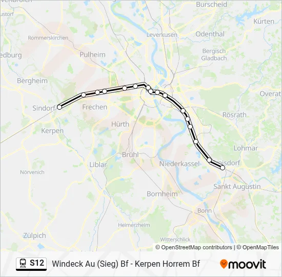 S12 Train Line Map