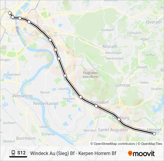 S12 Train Line Map