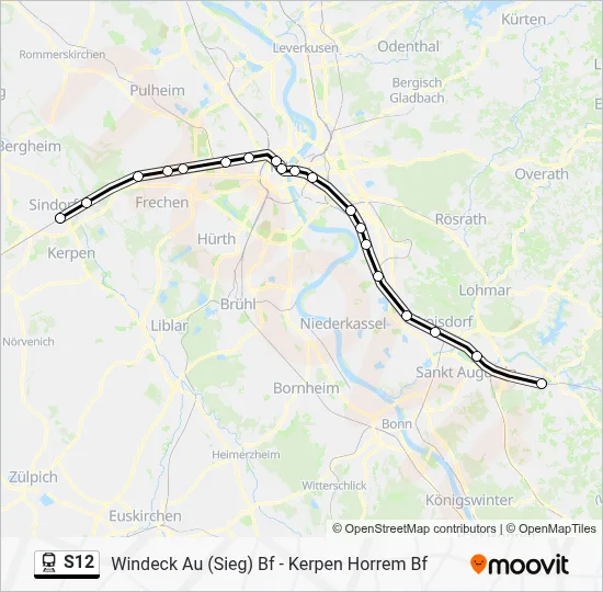 S12 Train Line Map