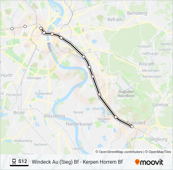 S12 Train Line Map