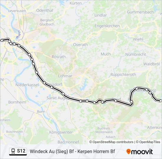 S12 Train Line Map
