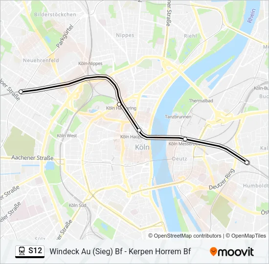 S12 Train Line Map