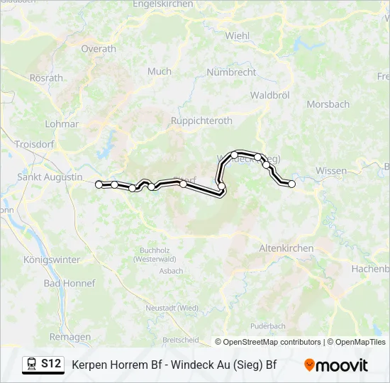 S12 Train Line Map