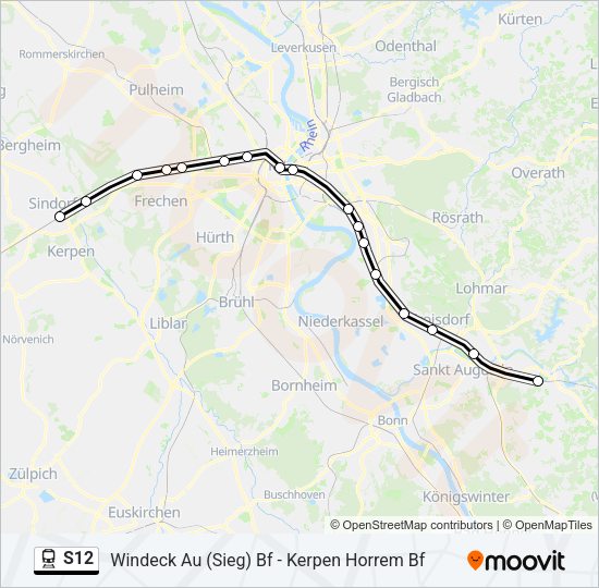 S12 Train Line Map
