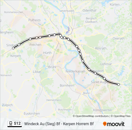 S12 Train Line Map