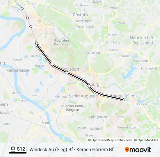 S12 Train Line Map
