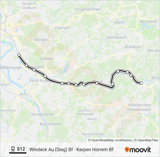 S12 Train Line Map