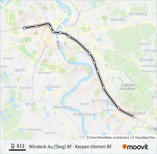 S12 Train Line Map