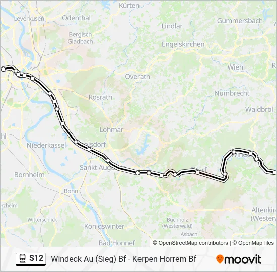 S12 Train Line Map