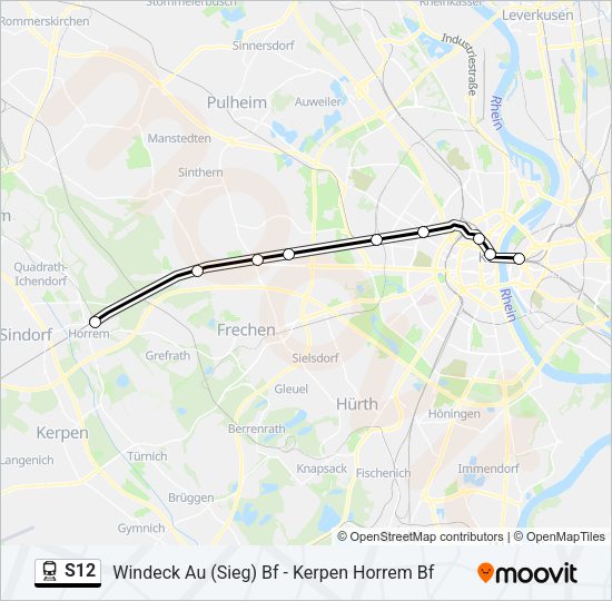 S12 Train Line Map