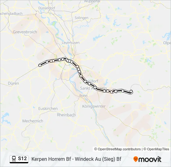 S12 Train Line Map