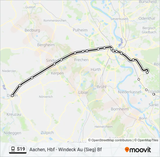 S19 Train Line Map
