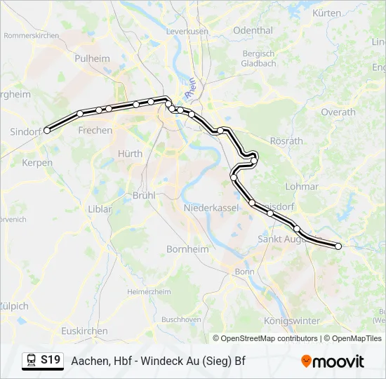 S19 Train Line Map