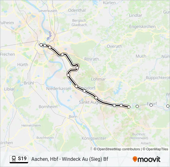 S19 Train Line Map