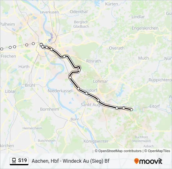 S19 Train Line Map