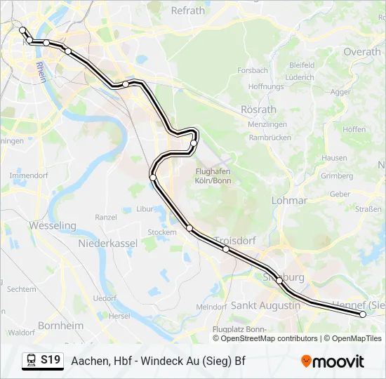 S19 Train Line Map