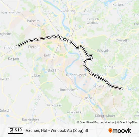S19 Train Line Map