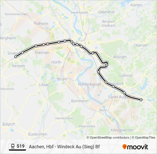 S19 Train Line Map