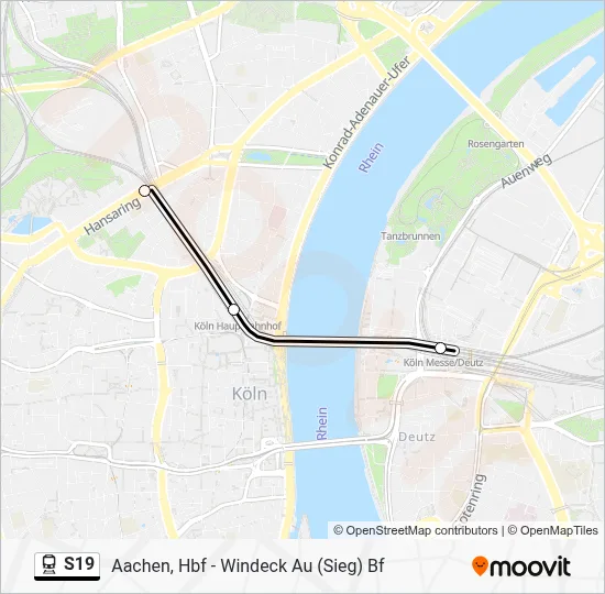 S19 Train Line Map