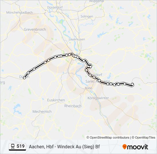 S19 train Line Map