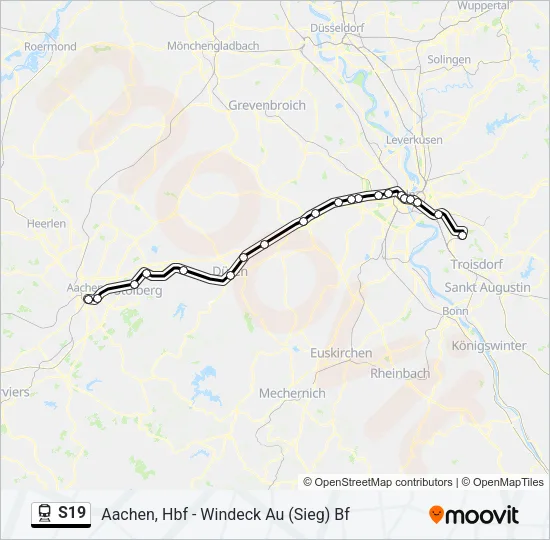 S19 Train Line Map